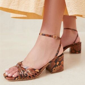 New Loeffler Randall Renee Knot Heel Sandals Size 8